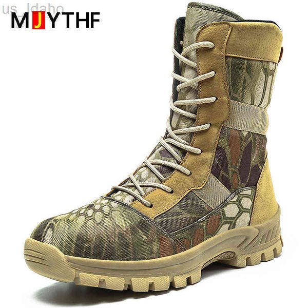 Stiefel Männlich Outdoor Wüste Männer der Spezialeinheiten Taktische Tarnung Militärische rutschfeste Wandern Männer Wanderschuhe L220920