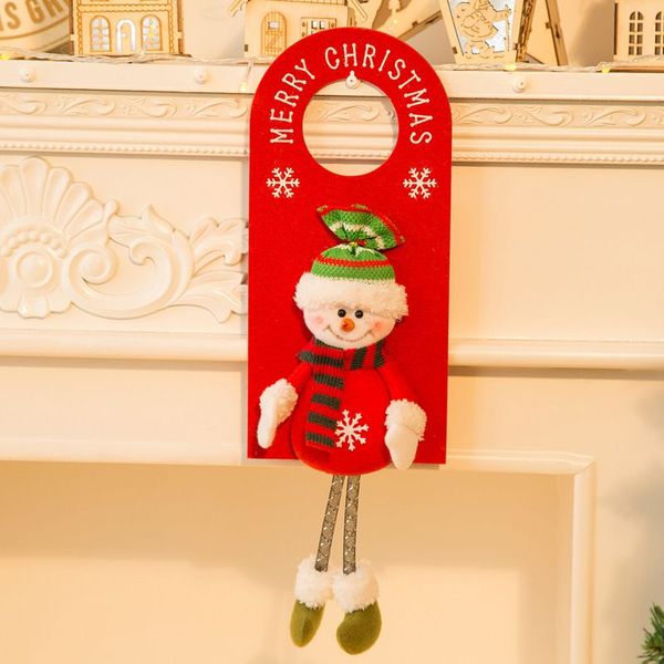 Buon Natale Appendiabiti per porta Pendenti Manopola Natale Porte in tessuto non tessuto Maniglia Appendiabiti Segno per decorazioni per la casa per feste RRE14583