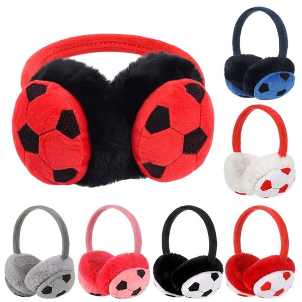 Muffs de orelha Kids Fashion Winter Warm muffs meninos meninas meninas fofas de desenho animado de futebol bordado FLAP CRIANÇAS ENGENTE ABAIR