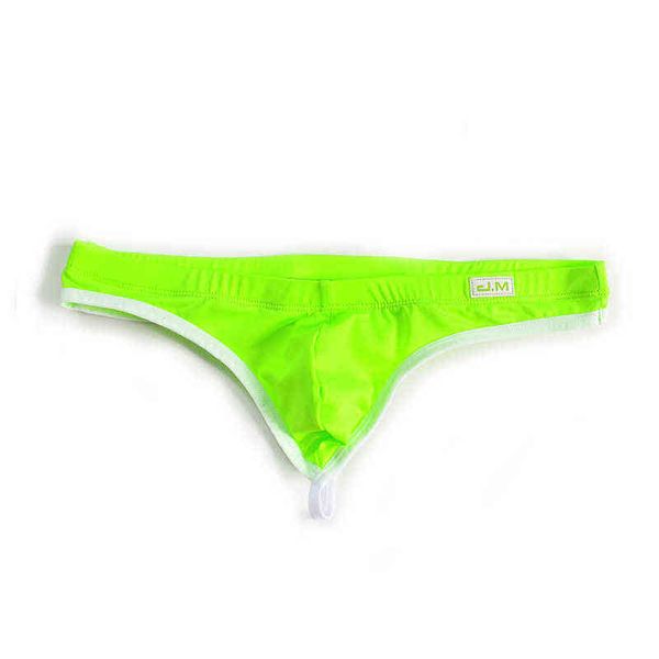 Costumi da bagno da uomo Colore brillante Ghiaccio Seta Gay Intimo sexy Uomo Perizoma Costumi da bagno Slip TBACK Uomo Tanga Costumi da bagno String Super Hot dm J220913