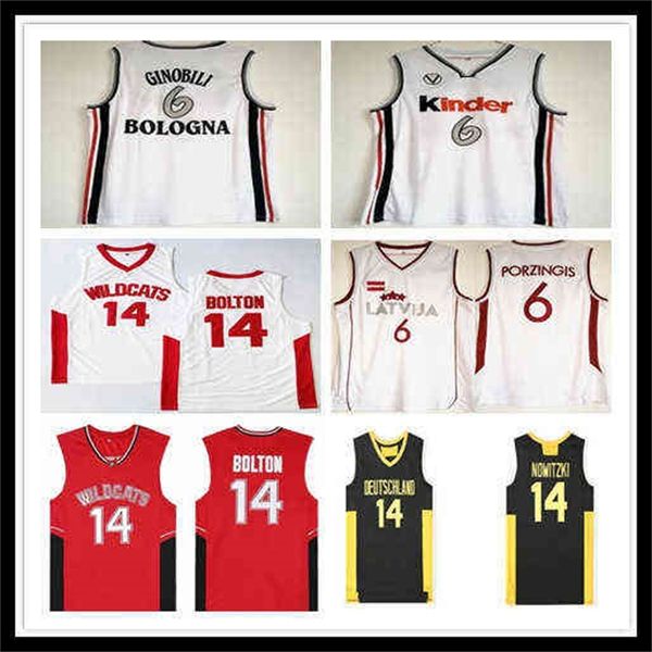 Wskt College Wears Wildcats High School 14 Troy Bolton Jersey Movie Basketball Deutschland 14 Dirk Nowitzki Kinder 6 Manu Ginobili Latvija 6 Kris