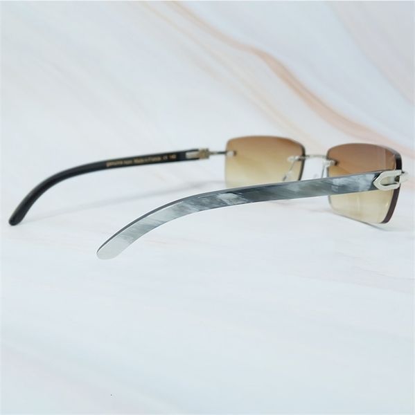 Güneş gözlüğü Tasarımcı Erkekler imza premium buffalo güneş gözlüğü kadın meraklıları Çerçeve Gözlük gözlük çerçevesiz kare güneş gözlüğü gafas de sol