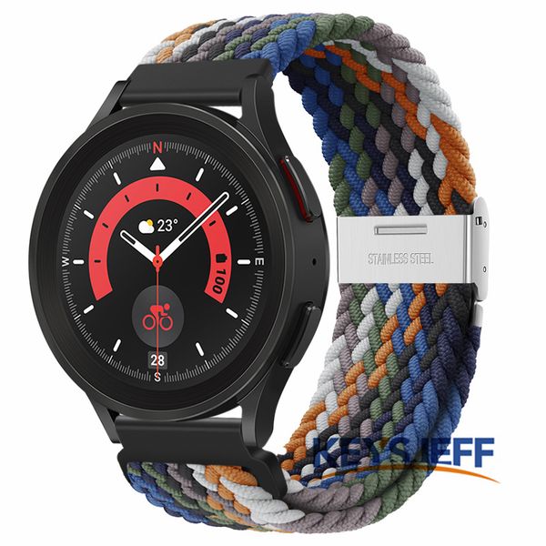 20 mm geflochtenes Uhrenarmband, kompatibel mit Samsung Galaxy Watch 5/4 Armband 42 mm 46 mm/Active 2 Bänder für Amazfit GTS/Bip Lite