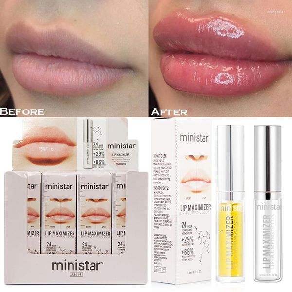 Lip Gloss Maximizer Rimpolpante per labbra Volume istantaneo Olio rimpolpante Giorno Notte Idratante Riparatore Riduce la linea sottile Enhancer