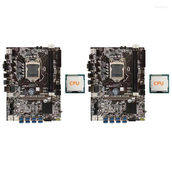 Cartes mères 3X B75 BTC carte mère minière CPU aléatoire LGA1155 8XPCIE adaptateur USB prise en charge 2XDDR3 MSATA Miner