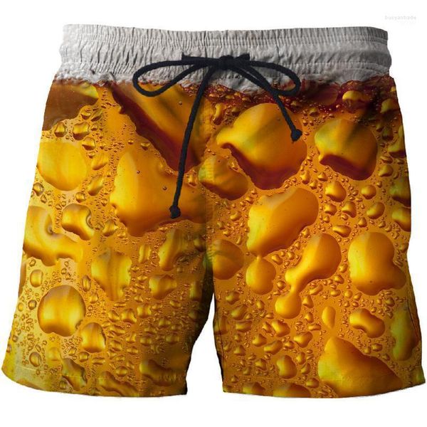Cerches de shorts masculinos Printing 3D Funny Beach Mascuino Street Casual Rous