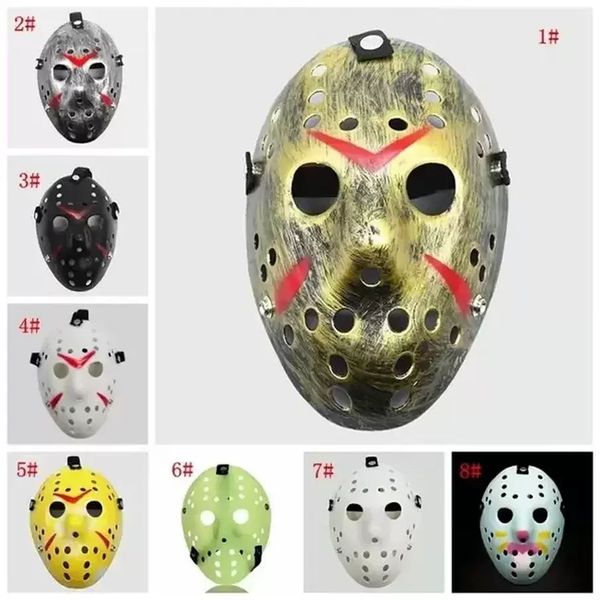 Maschere in maschera Jason Voorhees Venerdì 13 Film horror Hockey Spaventoso Costume di Halloween Cosplay Plastica Party Masksees RRE14356