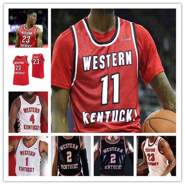 Wskt indossa maglie da basket personalizzate Ncaa Western Kentucky Hilltoppers College Jamarion Sharp Dayvion McKnight Jairus Hamilton Camron Justice Jos