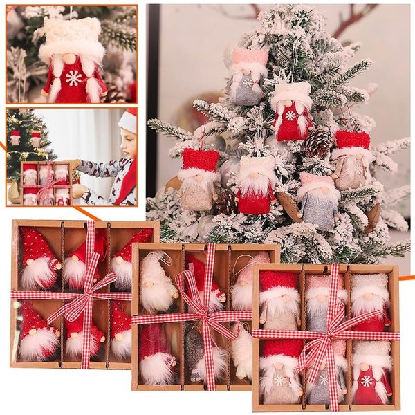 Decorazioni natalizie Natale h Giocattolo Bambola senza volto Misura bambola di Babbo Natale Ciondolo Set natalizio per bambini Giocattolo Orbiter Giocattolo gobbo 220921