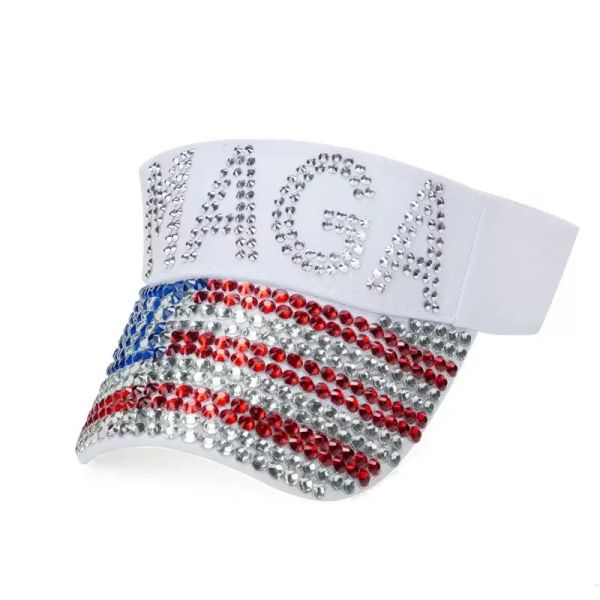 Stock MAGA Diamond Sun Party Hat Trump Baseball Cotton Cotton Election Buden