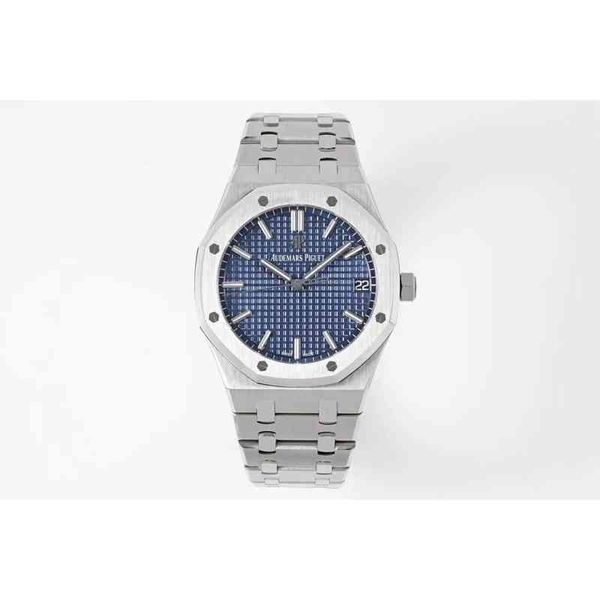 Aps Watch Series 15500st Oo 1220st 01 Disco Azul Máquinas Automáticas de Aço Inoxidável 4302 Todos Um Movimento Masculino 41mm