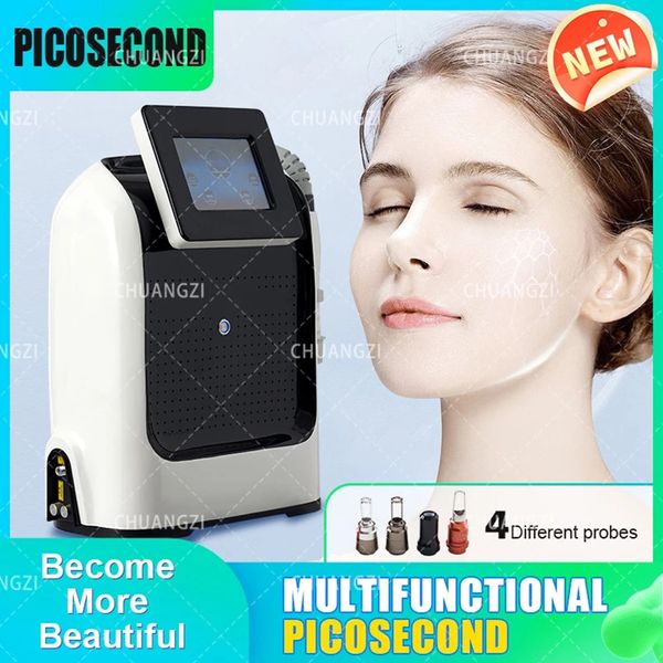 2024 Novos itens de beleza atualizados Máquina de remoção de sardas Q-switched Nd-yag Picosecond Laser Tattoo Removal Equipment 755nm 532nm 1320nm 1064nm