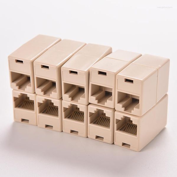 Cabos de computador Universal RJ45 CAT5 8P8C Couplador de conector de soquete para extensão Rede de banda larga Ethernet LAN CABE DONER PULL