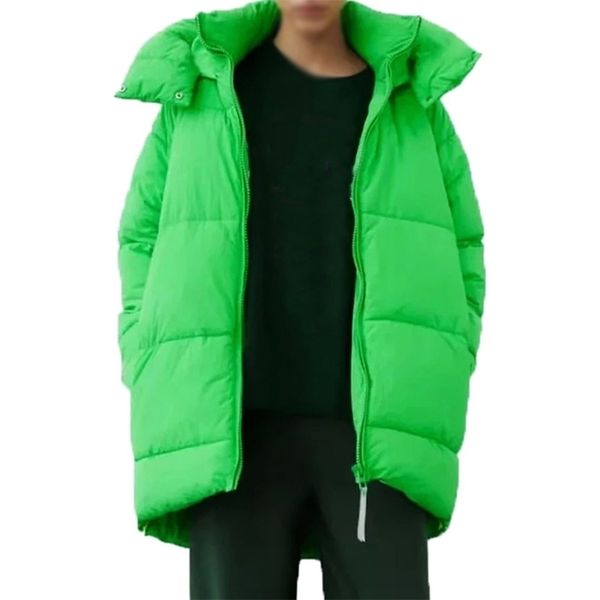 Parka da donna in piumino invernale Cappotto da donna caldo Cappotto con cappuccio Parka Giacca spessa Cappotto lungo verde Giacca lunga kaki da donna con cerniera Capispalla TRF 220921