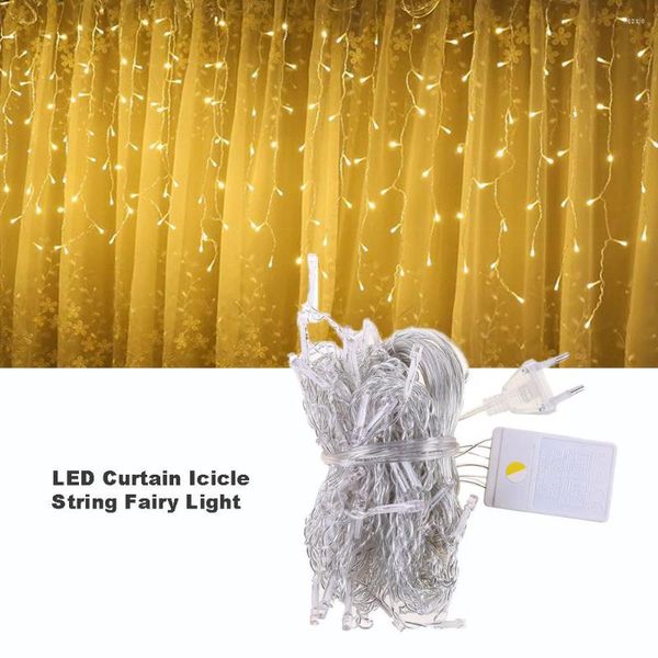 Party Dekoration 4M 96LED Weihnachten Vorhang Licht Eiszapfen String Fairy 8 Modi Hängende Lampe Für Hochzeit Hilfreich