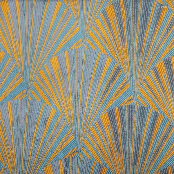 Tessuto per abbigliamento Moderno 4 colori Tessuto jacquard a forma di ventaglio Tappezzeria Divano Mobili Letto interno Cuscino Poltrona Tessuti 140 cm Vendita al metro
