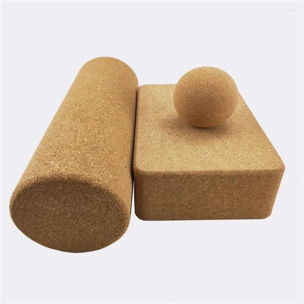 Yoga Blocks Cork Column 30cm Massage Roller Fitness Block Brick Ball Esercizio Ginnastica Pilates