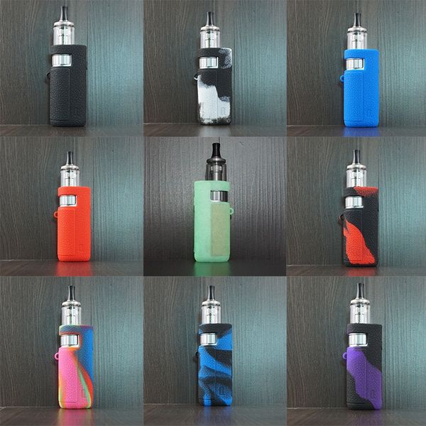 Drag q capa de silicone, capa protetora de borracha colorida para voopoo drag q 25w caixa de bateria mod e cigarro