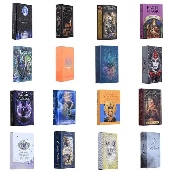 Tarot-Spiel, 16 Stile, Tarots, Hexenreiter, Smith, Waite, Wild, Brettkarten, bunte Box, verwenden Sie es, um eine Antwort zu finden, wenn Sie verwirrt sind, Spielzeug, das es wert ist, ZM921 gespielt zu werden