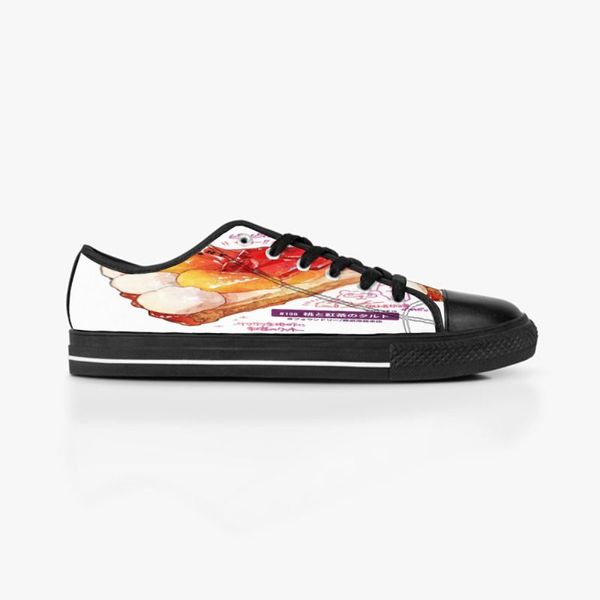 GAI Shoes Custom Design Sneakers Handbemalte Leinwand Herren Damen Orange Mode Low Cut Atmungsaktive Trainer