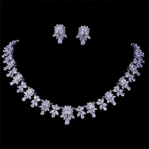 Другие ювелирные наборы Emmaya Women Aaa Zircon Little Square Clear Cz Bridal Set для роскошного свадебного кожера колье 220921