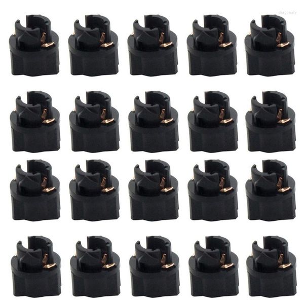 Portalampade 20Pc T5 Twist Lock Socket Wedge 3/8Inch Cruscotto automatico cruscotto Cluster Plug per Dash Lights 37 74 73 Lampadine Base