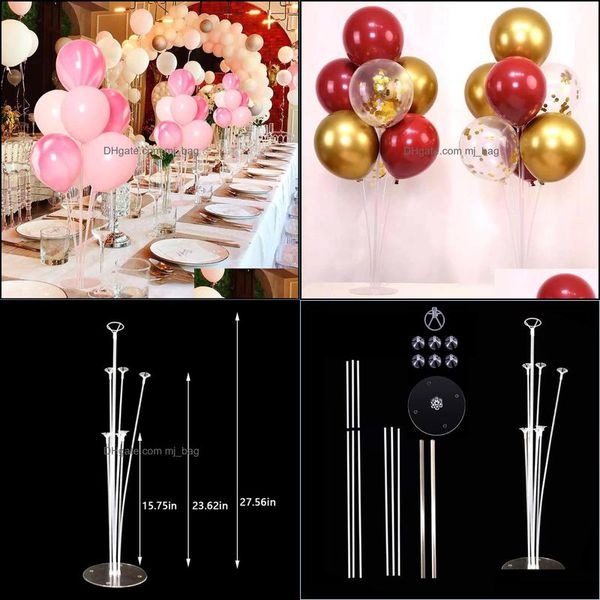 Decoração de festas Banqueto de casamento Tabela de banquete de coluna flutuante Tow Balão transparente entrega de gota destacável 2021 Home GA DHM5A