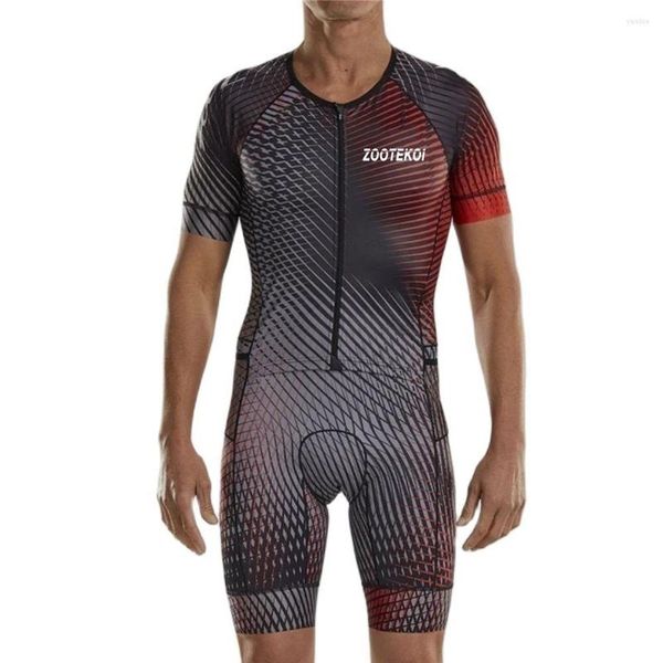 Conjuntos de corridas Zootekoi Aero norma a laser de laser de tecido cortado Triatlo Triathlo Ciclismo de manga curta Macacão de traje de traje Maillot Ropa Ciclismo