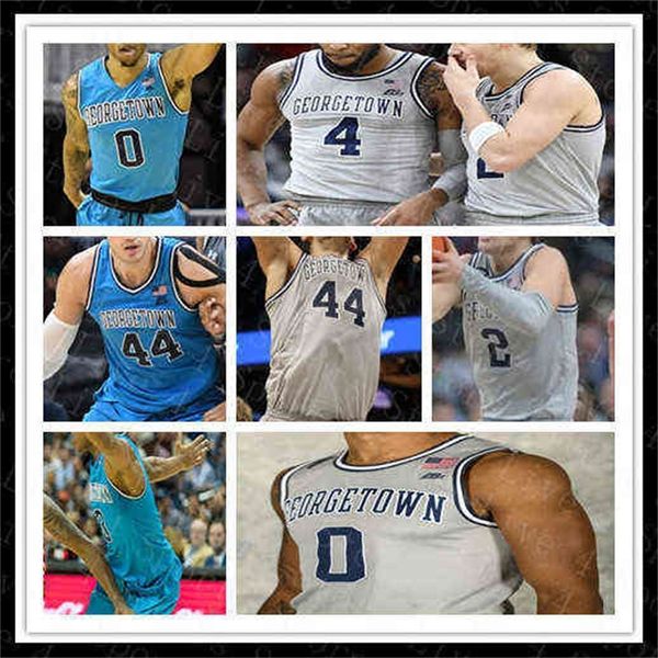 WSKT trägt das College 2021 neue Männer Georgetown Basketball Jersey Omer Yurtseven Mac McClung Jagan Mosely Ewing Iverson Trauer Qudus Wahab Allen Cus