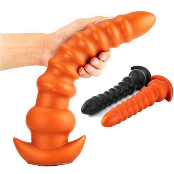 Nxy Sex Anal Toys Soft Long Bulce Большой задницей Expander Стимулятор влагалища Большие шарики Massager Toys для женщин 1119