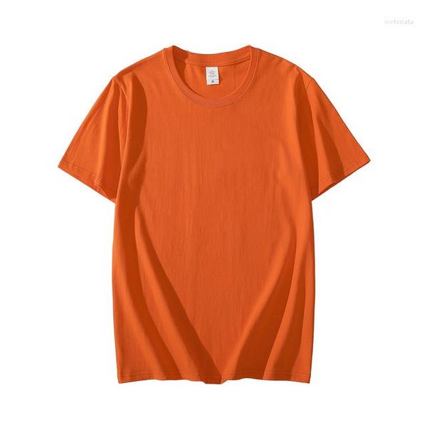 Camisetas masculinas 2022 Camiseta masculina de mangas curtas Moda casual respirável cor sólida redonda de pescoço muscular Brothers Top Top