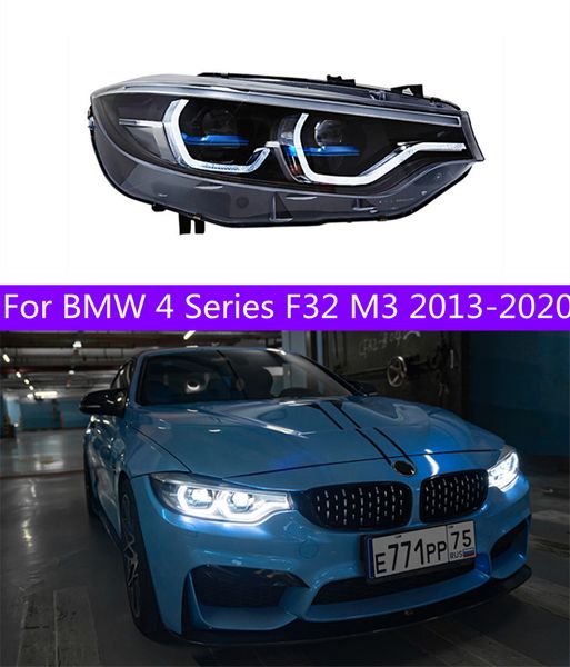 Luzes principais para bmw série 4 f32 m3 estilo laser 20 13-20 20 led sinal de volta feixe alto faróis diurnos atualização