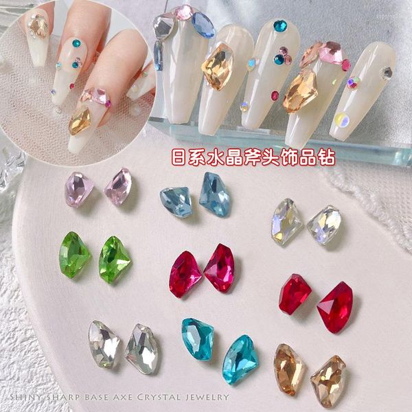 Decorazioni per nail art 10 pezzi 10x6mm strass di diamanti colorati magici per unghie gemme di pietra di cristallo 3D parti della Corea accessori di ciondoli