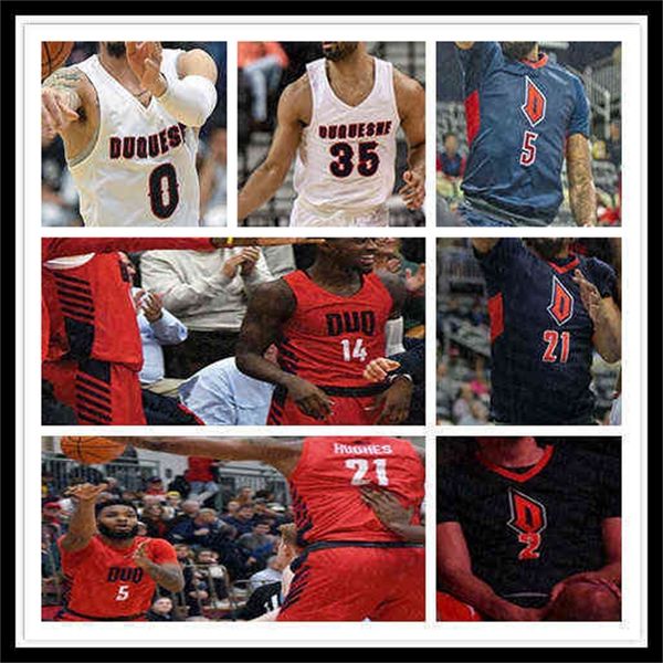 Wskt trägt Ncaa Duquesne Dukes Basketballtrikot College WEATHERS JAMES ELLIS MACEO AUSTIN SINCERE CARRY MICHAEL HUGHES BAYLEE STEELE Men Custom