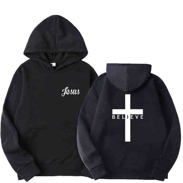 Herren Hoodies Sweatshirts Herren Believe Cross Jesus Bedruckte Hoodies Man Design Kordelzug Hoodie Tops Harajuku Frühling Herbst Mit Kapuze Streetwear Sportbekleidung