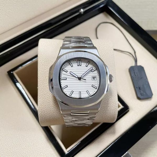 2023 Новый светящийся водонепроницаемый высококачественный дизайнерский бренд часы 904L Стальный корпус Оригинальная пряжка AAA White PP