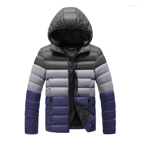 Мужские девчонки Men's Parkas 2022 Зимние мужчины с мягкой паркой Россия Модная мужчина толстое пальто пэтчья открытая бренда одежда мужская шляпа