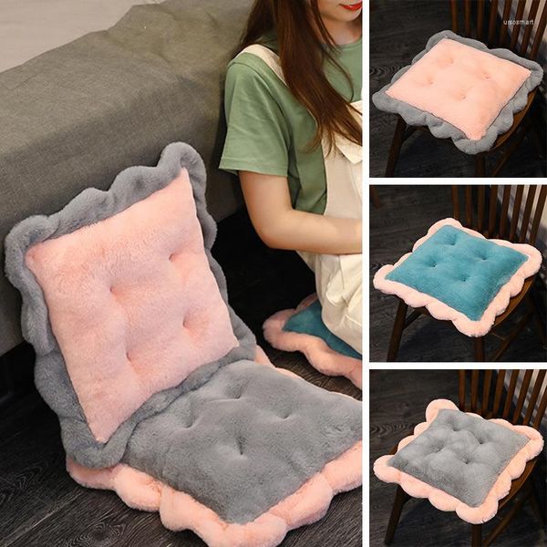 Cuscino Cuscini in velluto grigio Kawaii Pink Chair Seat Back S Luxury Home Decor Office Floor Thick Girl Present Kid Toy