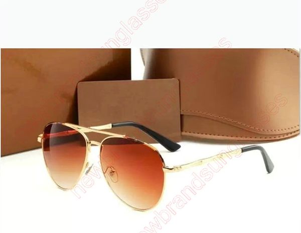 Occhiali da sole da pilota classici Designer di marca Grandi occhiali da sole con montatura in metallo Ombrelloni estivi Cambiamento graduale di colore Occhiali da vista Uomo Donna Lunette De Soleil