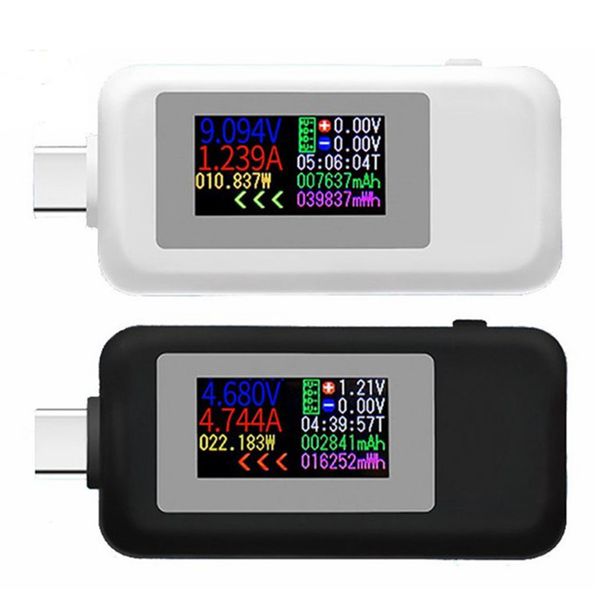 KWS-1902C Tip-C Renkli Ekran USB Test Cihazı Akım Voltaj Monitörü Güç Ölçer Mobil Pil Bankası Şarj Cihazı Dedektörü