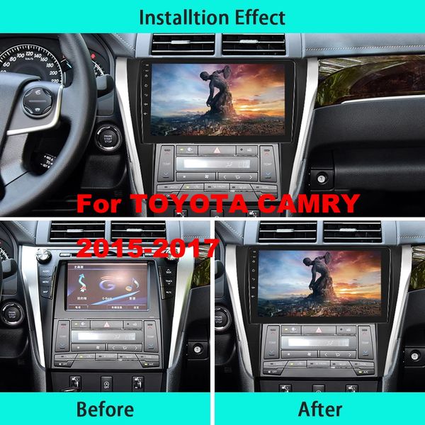 Araba Video GPS Radyo Toyota Camry için Multimedya-Oyuncu Android Baş Ünitesi 2015-2017 Destek Direksiyon Tekerleği Kontrolü
