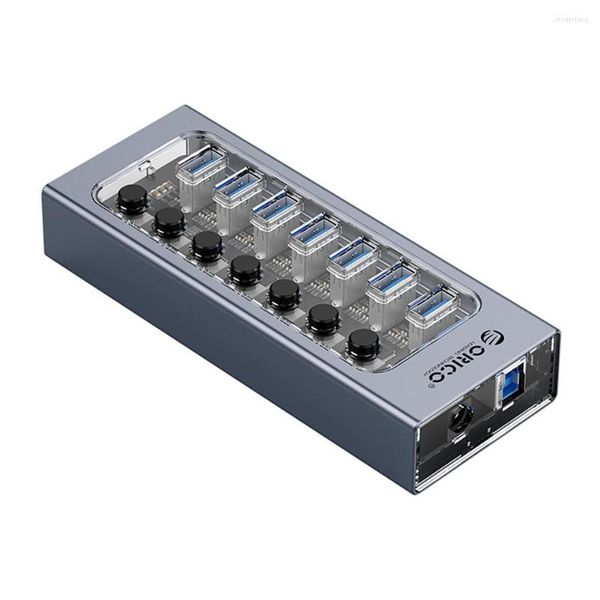 Unità flash USB dati ultra sottili con splitter HUB USBA 3.0 da 5 Gbps per PC Laptop Dock Station AT2U3-7AB