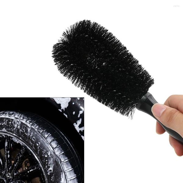 Auto-Schwamm-Reinigungswerkzeug, Autopflege, Nylon-Reifenfelgenbürste, Kunststoffgriff, Radwaschen