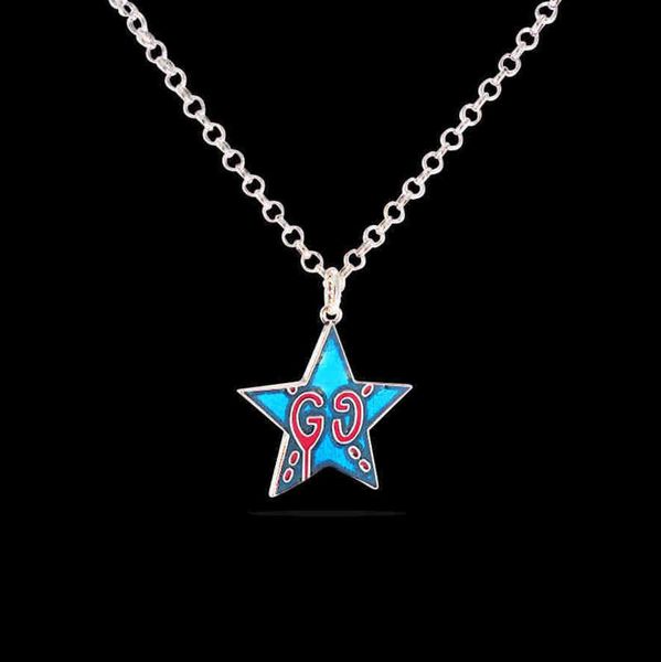 Colares de pingentes de colar de estrela pontiaguda de personalidade de hip hop casal de casal pendente Red Star para amigos Jewel exclusivo Sale0yb4