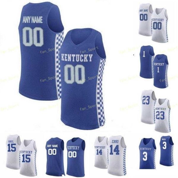 NIK1 NCAA COLLEGE KENTUCKY WILDCATS BACKETBALL JERSEY 0 ASHTON HAGANS 1 Букер 1 Нейт Сестина 10 Джонни Джузанг 11 Dontaie Allen Custom Stitched