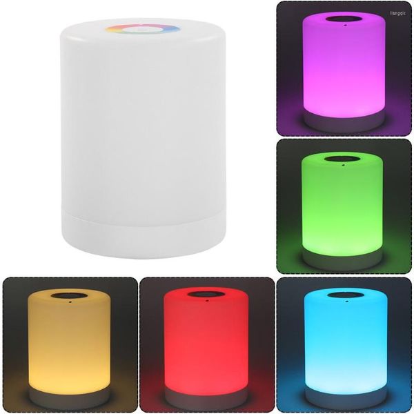 Lâmpadas de mesa Luzes noturnas LED Night Control Touch Indução Lâmpada mais escura à cabeceira RGB RGB Alteração recarregável USB