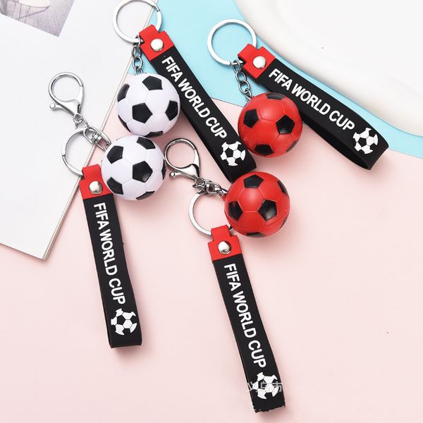 Fußball Fußball Straps Schlüsselbund Sport PVC Schlüsselanhänger Puppe Schlüsselring Tasche Pandent Geldbörse Rucksack Ornamente Freies Schiff