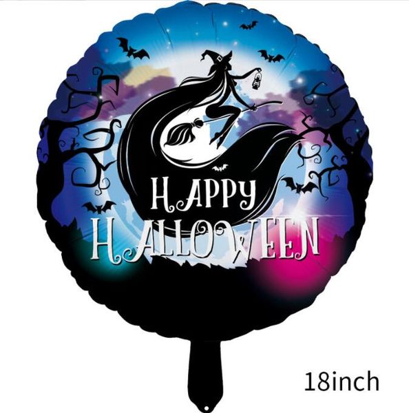 Festa a palloncini da 18 pollici Felice Halloween Halloween Pumpkin Alluminio Follo Palliano Skull Head Decor DECIVI