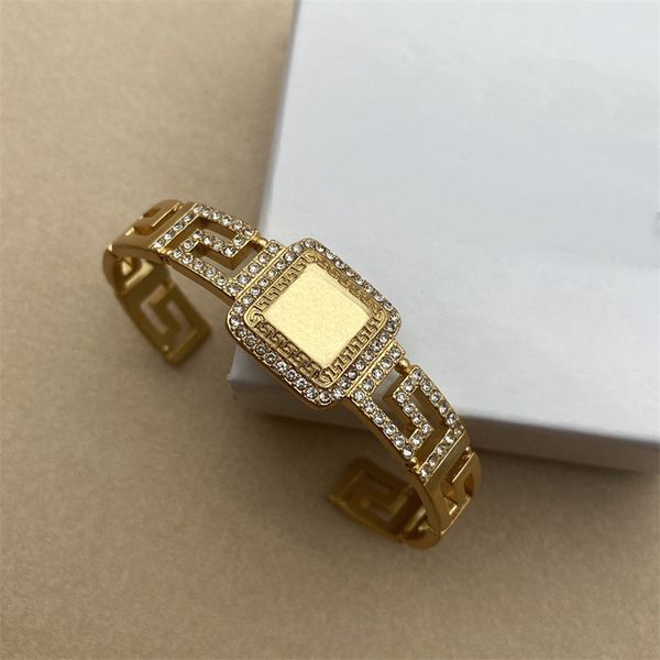 Designer Armband Manschette Armreif Männer Frauen Gold Diamant Klassische Brief Armreifen Schmuck Frauen Hohe Qualität Einstellbare Armbänder