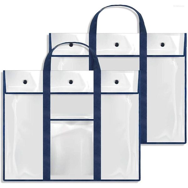 Bolsas de armazenamento PVC Poster Bag Bulletin Board Portfólio de Arte Portfólio Contêiner para Professores Organização da sala de aula Grande